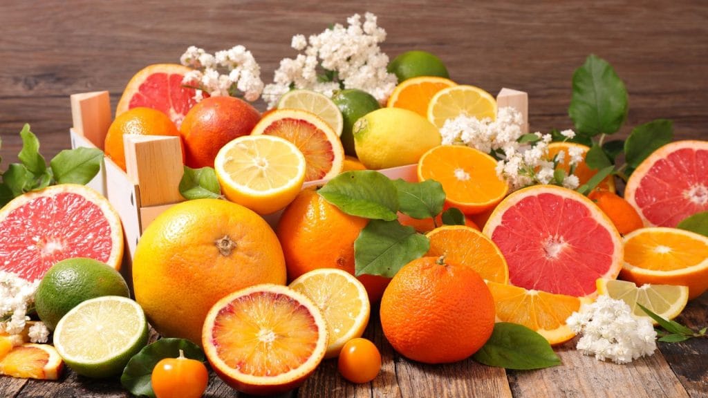 Citrus fruits like oranges, lemons, and grapefruits are rich in vitamin C,