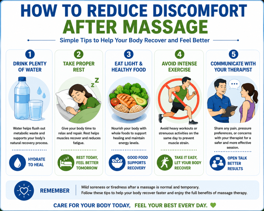 tips to recover comfortably after massage therapy