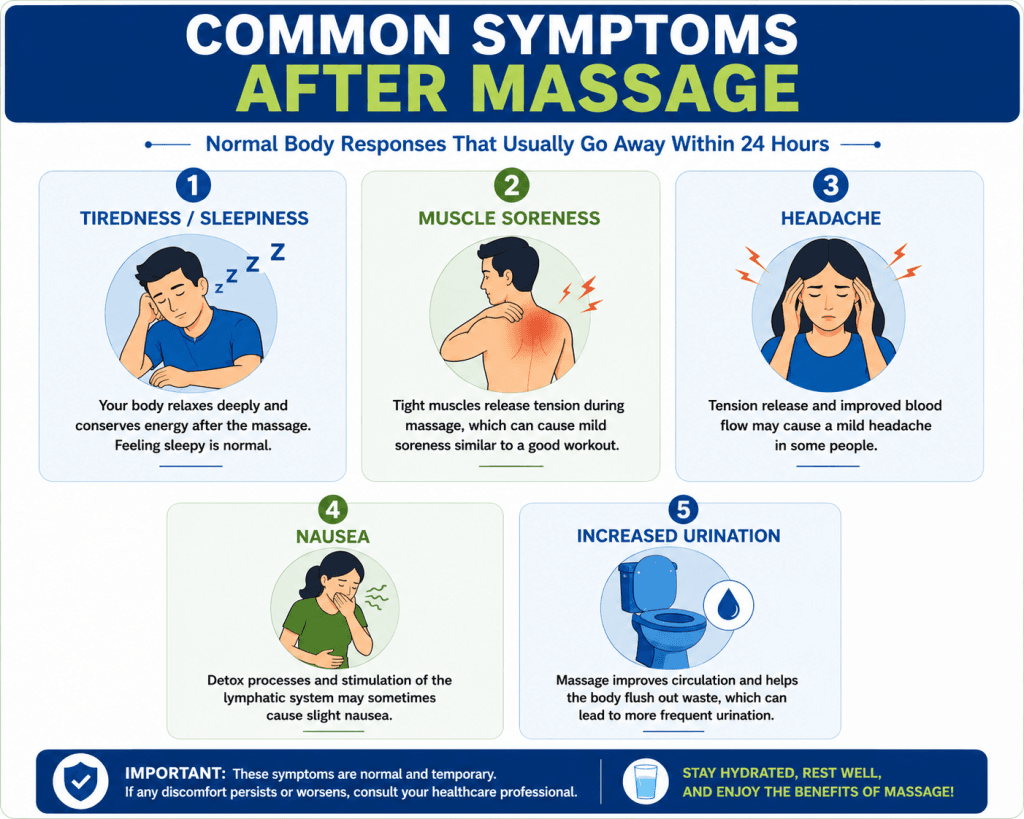 : common body responses after massage therapy