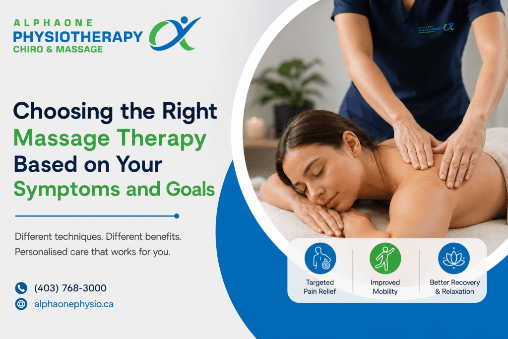 How to choose the best massage therapy in Calgary at AlphaOne Physiotherapy