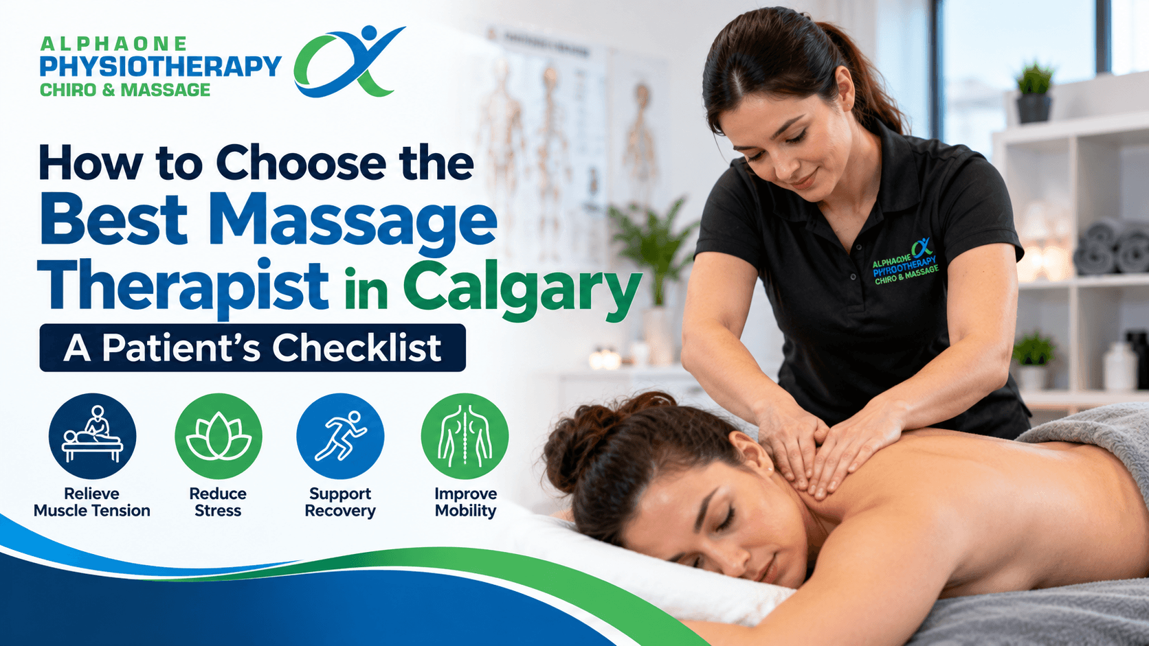 Registered massage therapist in Calgary NE providing professional massage therapy at AlphaOne Physiotherapy.